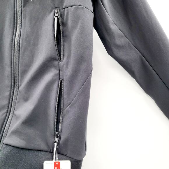 The North Face Black Tekno Full Zip Hood Lined Squaw Valley Employee Jacket Sz S - Picture 6 of 12